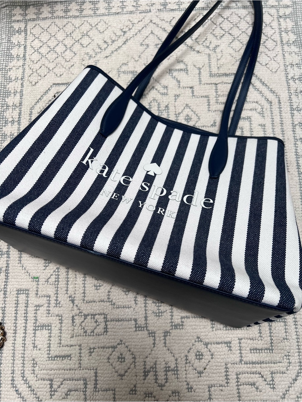 kate spade Navy & White Striped Tote